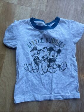Mickey mouse and Buddies Graphic Ringer Tee - Blue Trim